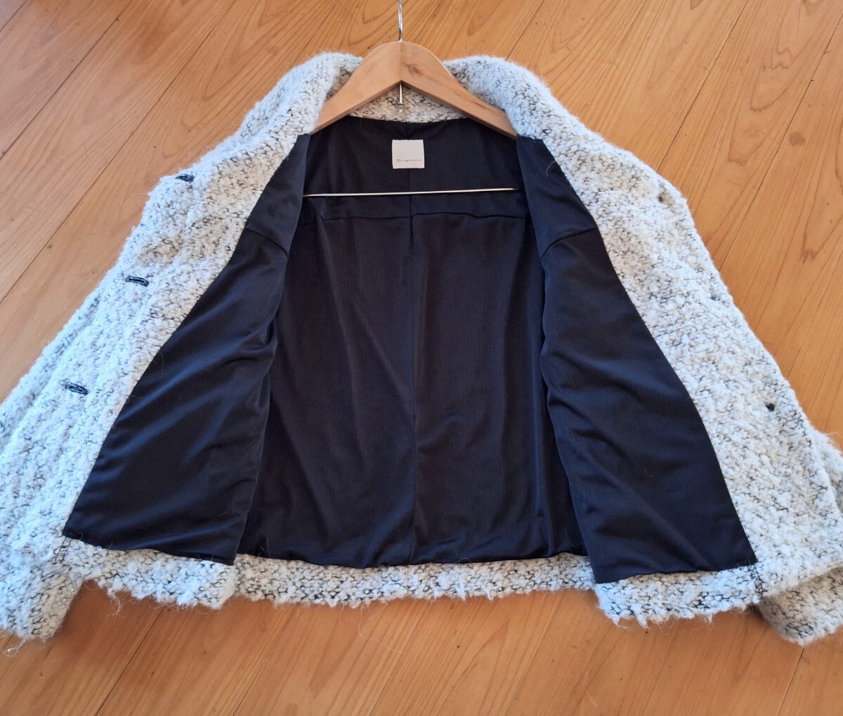 ★Brahmin ブラーミン　アルパカ羊毛混　あたたか　可愛いショートコート　ラメ入り　３８★_画像9