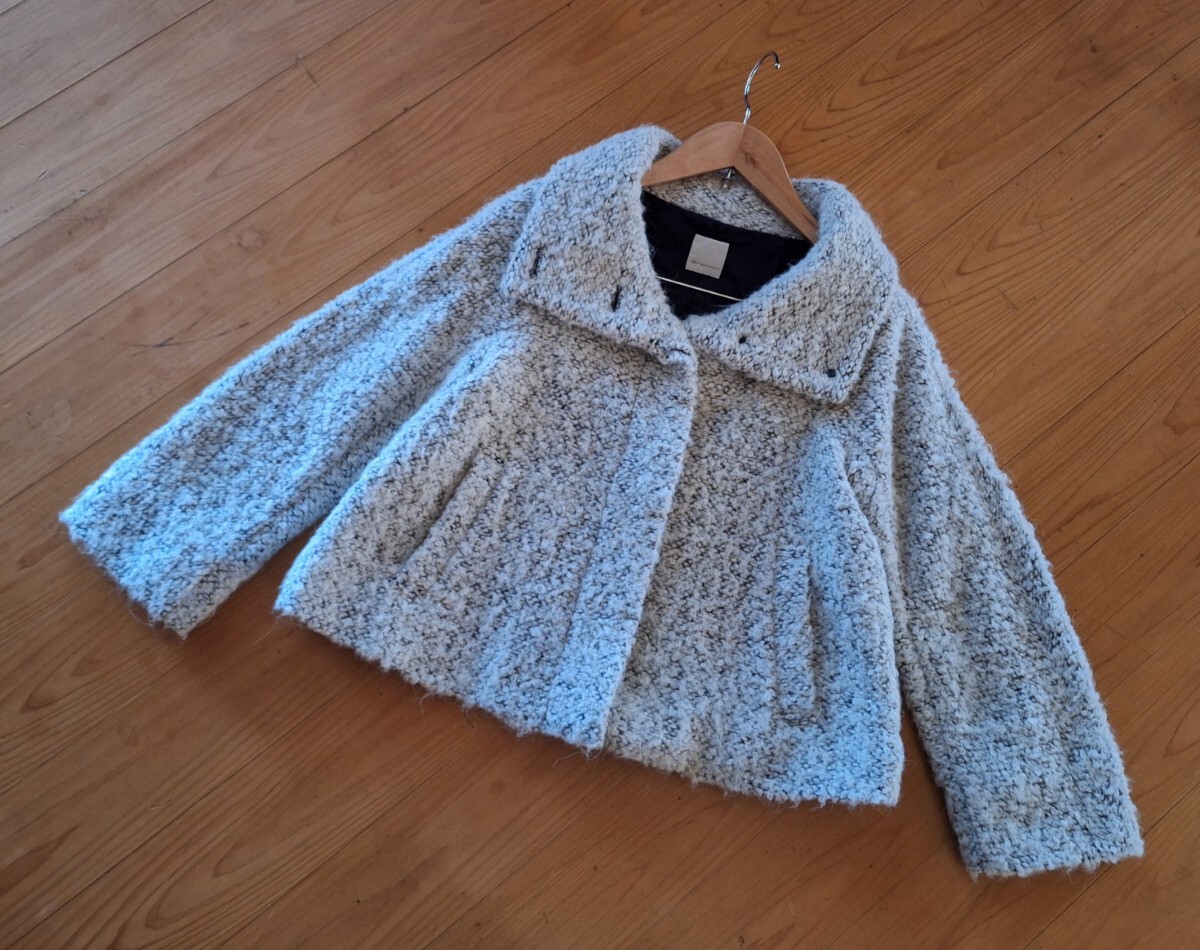 ★Brahmin ブラーミン　アルパカ羊毛混　あたたか　可愛いショートコート　ラメ入り　３８★_画像2