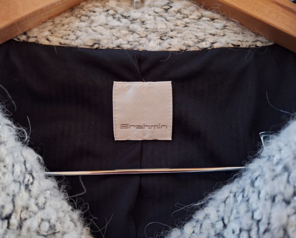 ★Brahmin ブラーミン　アルパカ羊毛混　あたたか　可愛いショートコート　ラメ入り　３８★_画像4