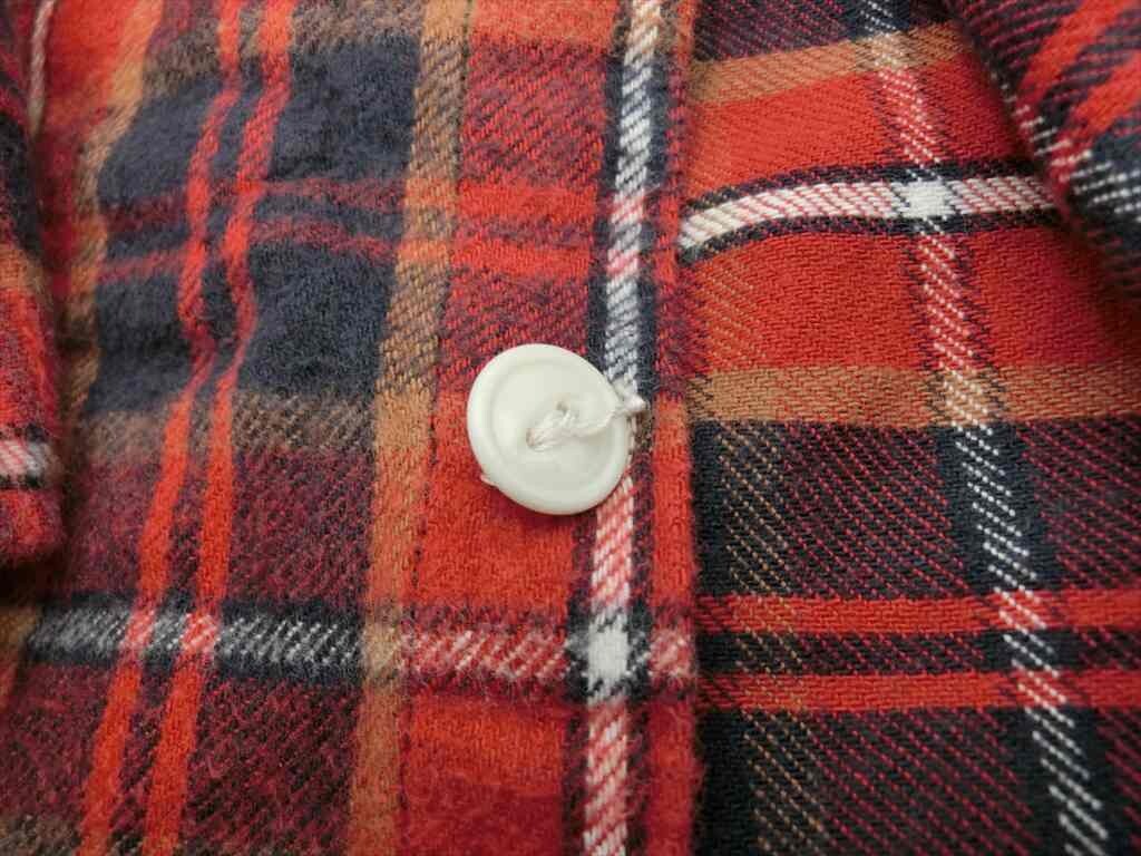 【BS23-74】【60サイズ】▲アベイシングエイプ ベイプ/長袖チェックネルシャツ/メンズ/Mサイズ/レッド系/※汚れ、欠品有_画像7