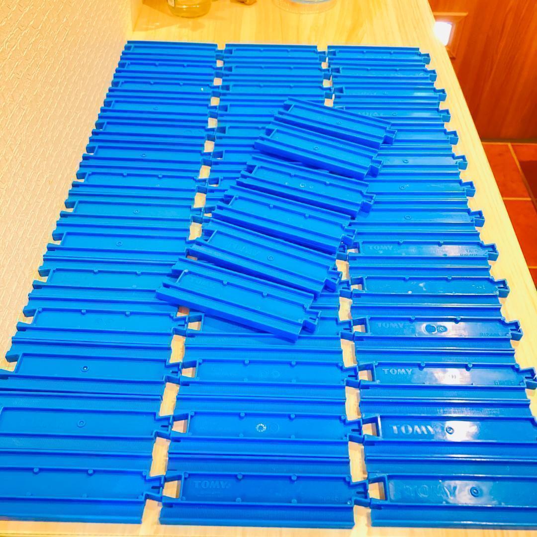 R03-3 送料無料 プラレール 洗浄済み 1/2直線レール 48本セット 匿名配送_画像3
