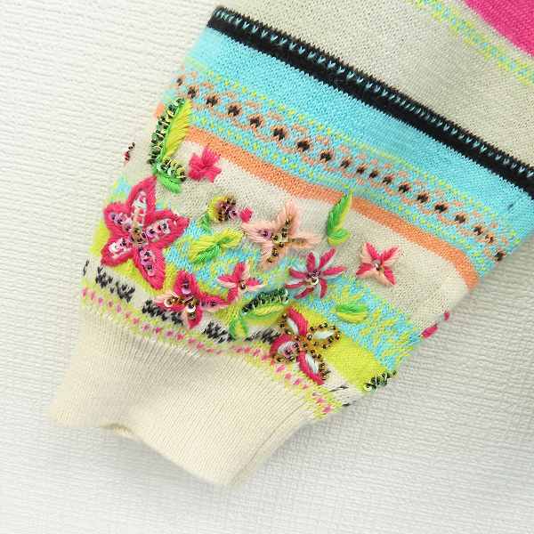 クリスチャンラクロワ Christian Lacroix ニット セーター トップス 刺繍 ビーズ スパンコール [a966150]_画像4