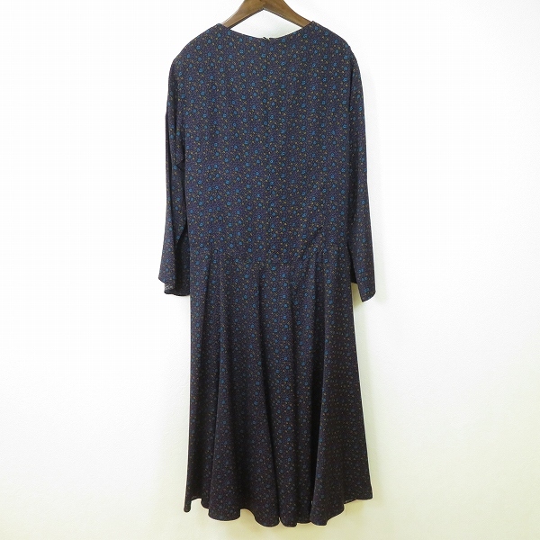 #a ジャンポールゴルチエ JEANPAULGAULTIER ワンピース ロング 9 黒 紫 水色 黄色 総柄 花柄 長袖 レディース [948340] k01_画像2