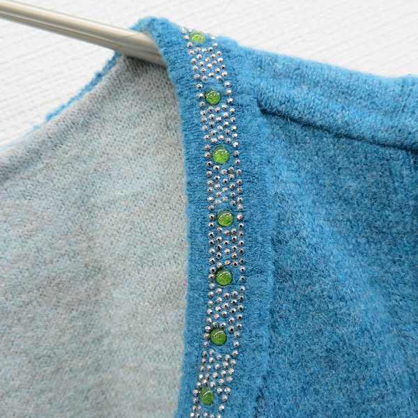 レリアン Leilian ロロピアーナ ジャケット ノーカラー ビーズ スタッズ [x977399]_画像3