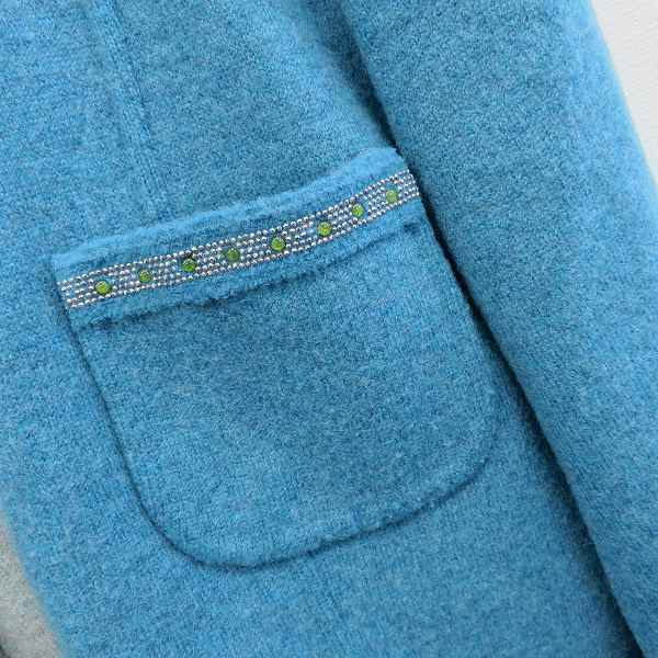 レリアン Leilian ロロピアーナ ジャケット ノーカラー ビーズ スタッズ [x977399]_画像4