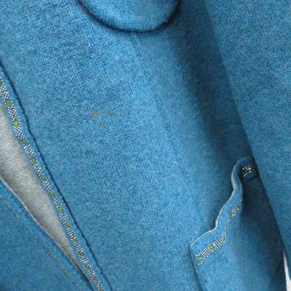 レリアン Leilian ロロピアーナ ジャケット ノーカラー ビーズ スタッズ [x977399]_画像5