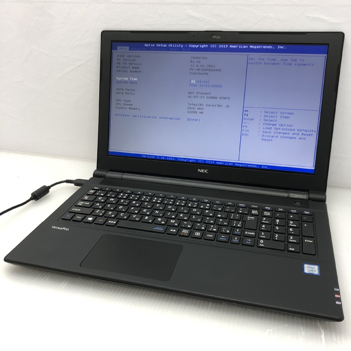 1円 【ジャンク】NEC VersaPro VF-5 PC-VRT25FBGS4R5 Core i5-７世代 12GB 15.6インチ T020727_画像1