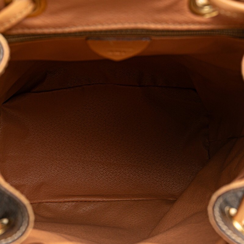 セリーヌ マカダム リュック バックパック ブラウン ベージュ PVC レザー レディース CELINE 【送料無料】【名谷店】_画像8