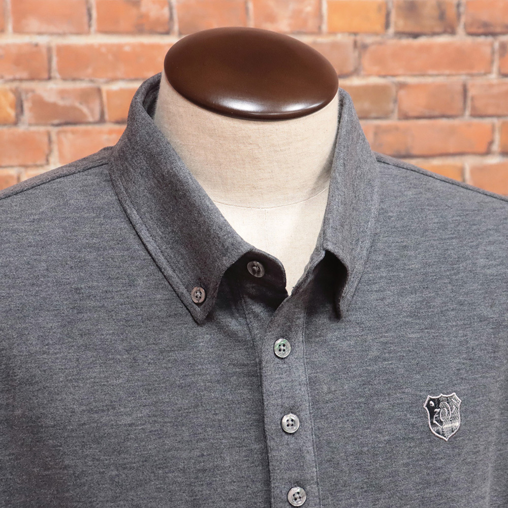 秋冬/ZOY/2(L)サイズ/長袖ポロシャツ 071424015 日本製 3LAYERED COTTON WARM ゴルフ ゾーイ 新品/グレー/md370/_画像2