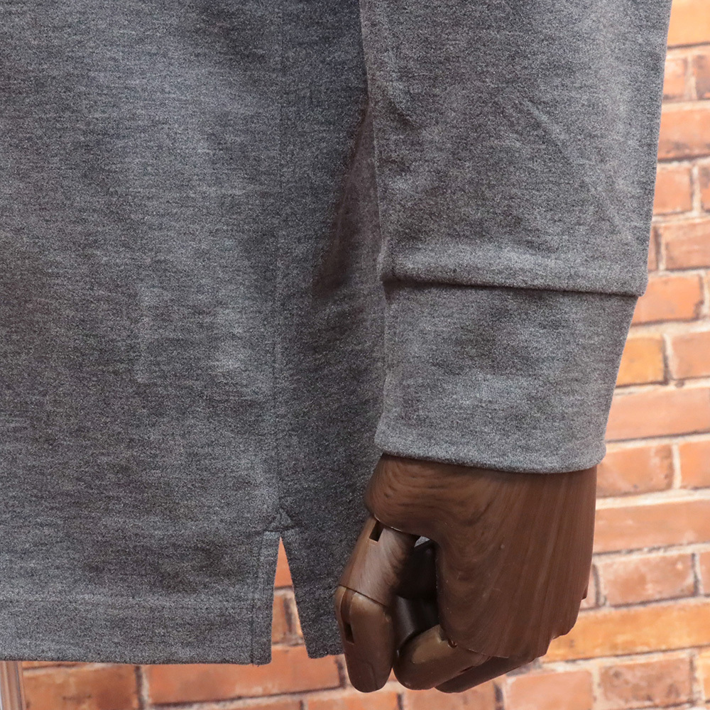 秋冬/ZOY/2(L)サイズ/長袖ポロシャツ 071424015 日本製 3LAYERED COTTON WARM ゴルフ ゾーイ 新品/グレー/md370/_画像3