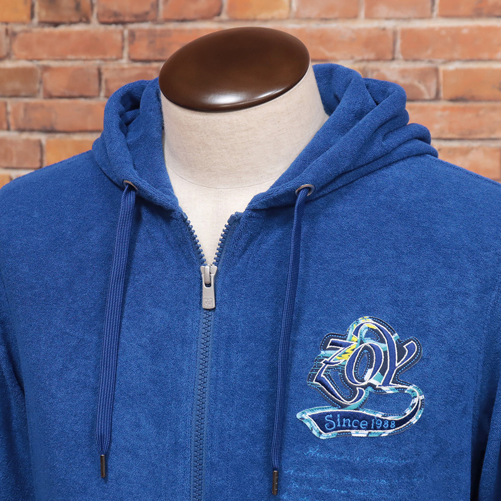 ZOY/3(XL)サイズ/ダブルジップパーカー 071422110 日本製 パイル 接触冷感 UVケア 吸水 ゴルフ ゾーイ 新品/青/ブルー/md372/_画像3