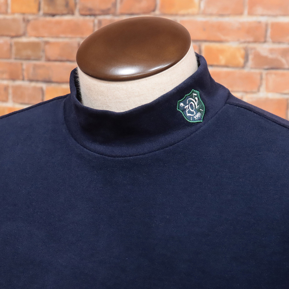 秋冬/ZOY/1(M)サイズ/半袖モックネック 071424010 日本製 3LAYERED COTTON WARM ゴルフ ゾーイ 新品/紺/ネイビー/md360/_画像2