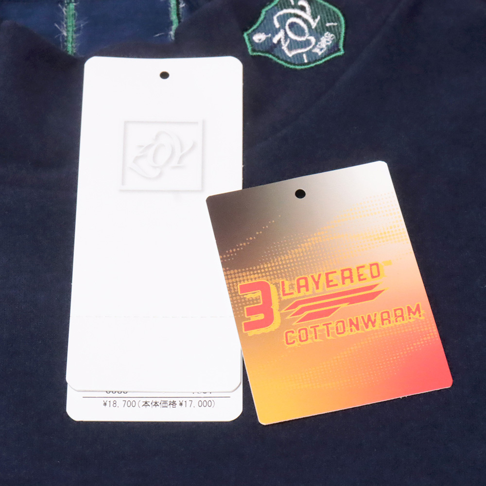 秋冬/ZOY/1(M)サイズ/半袖モックネック 071424010 日本製 3LAYERED COTTON WARM ゴルフ ゾーイ 新品/紺/ネイビー/md360/_画像6