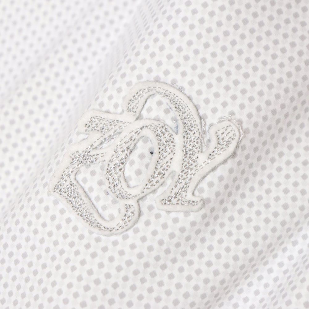 秋冬/ZOY/4(XXL)サイズ/長袖ハイネックTシャツ 071424012 日本製 マイクロドット 裏起毛 ゾーイ 新品/白×グレー/md366/_画像5