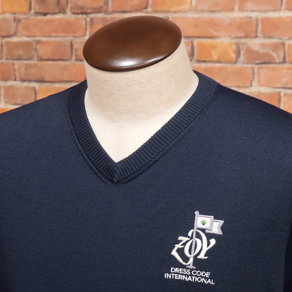 ZOY/1(M)サイズ/長袖ニット 071424700 Vネック 撥水 抗菌 防臭 ゴルフ 通年 ゾーイ 新品/紺/ネイビー/md376/_画像2