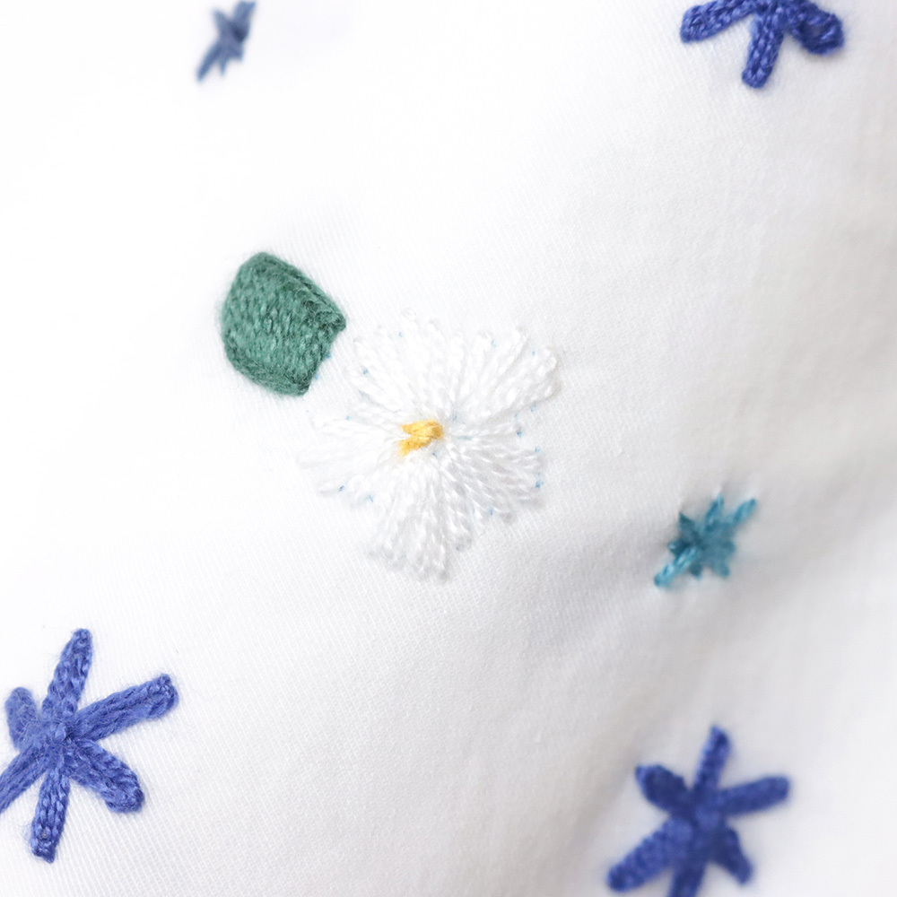 春夏/ZOY/88cm/BOB コラボ パンツ 071402414 イタリア製 花柄 刺繍 ウォッシュ加工 ストレッチ 新品/白/ホワイト/kk105/_画像5