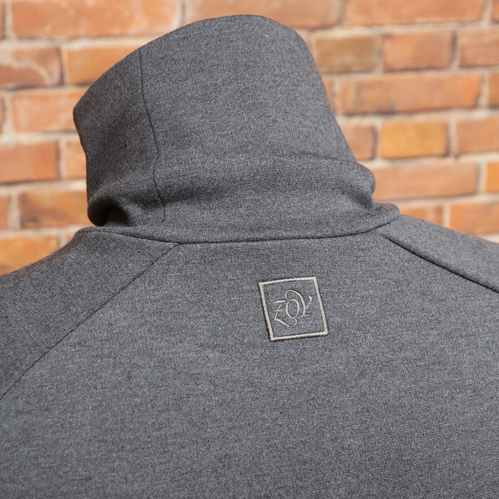 秋冬/ZOY/1(M)サイズ/長袖シャツ 071434019 日本製 DUALWARM モイストポンチ ハイネック ゴルフ ゾーイ 新品/グレー/md432/_画像4