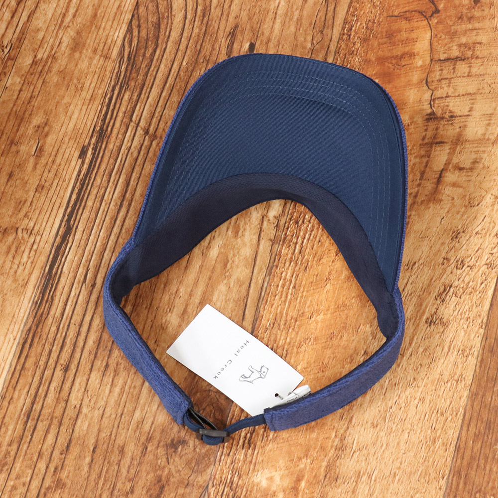 1円/Heal Creek/サンバイザー 003-59001 ロゴマーク サガラ刺繍 メランジフリース ゴルフ ヒールクリーク 新品/紺/ネイビー/ki234/_画像3