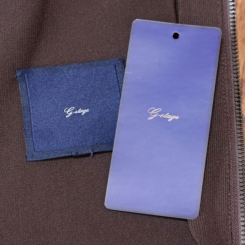 1円/秋冬/g-stage/46サイズ/ニット コート 速乾 耐久 伸縮性◎ リブ編み 無地 ベーシック ロング丈 お洒落 新品/茶色/ブラウン/je104a/_画像7