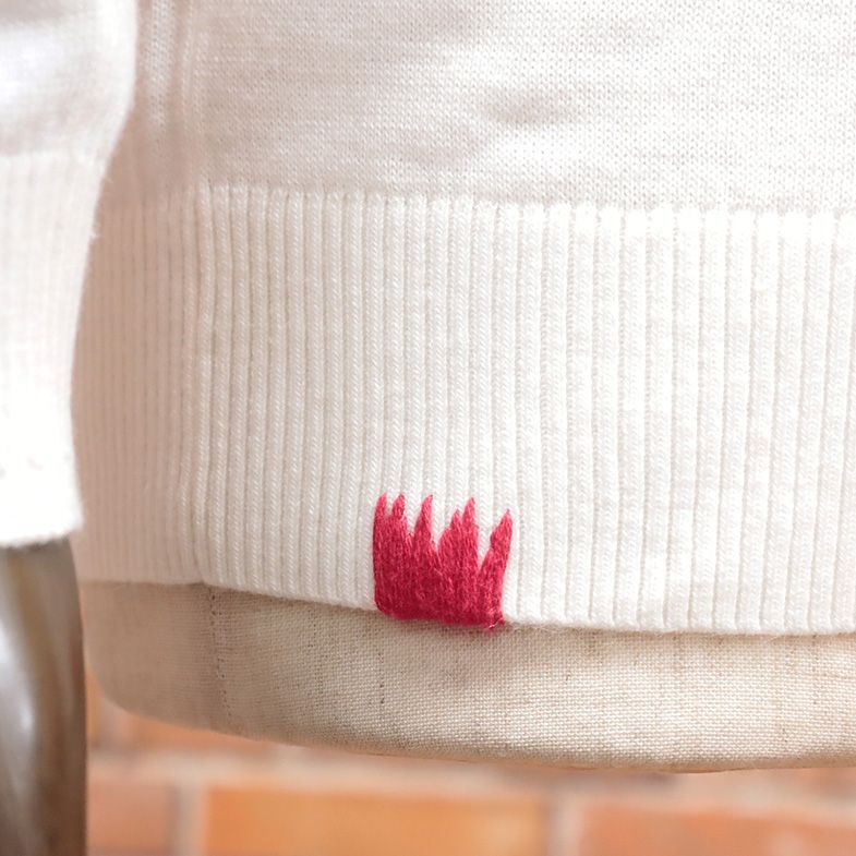 1円/23AW/BOB/XLサイズ/モックネック ニット 保温◎ ホットレイ 機能性 ロゴ ジャガード 遊び心 ゴルフ 新品/白/ホワイト/jb322/_画像5