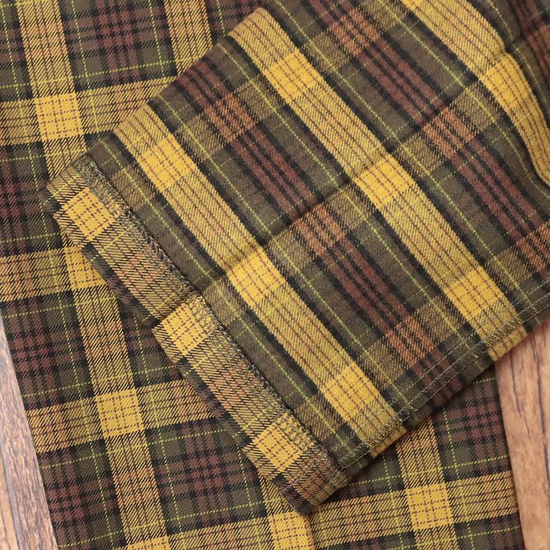 1円/秋冬/Heal Creek/85cm/チェック柄パンツ ストレッチ 保温 ウエストゴム レトロ 上品 ゴルフ 新品/マスタード/jd104/_画像8