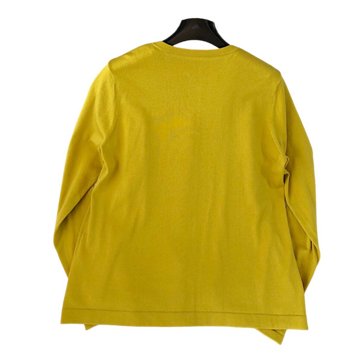 A17◆極美品 レリアン Leilian 大きいサイズ 11 L 前後 ビジュー ボタン アンサンブル ニット カーディガン ツイン 2点 セット ストレッチ_画像2