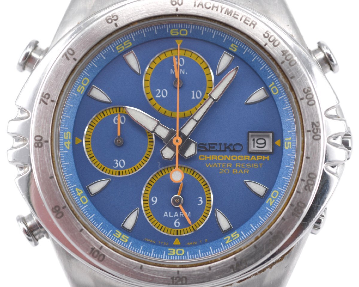 【SEIKO】セイコー 7T32-6J00 ジウジアーロ マッキナ スポルティーバ クロノグラフ メンズ 中古品_画像1