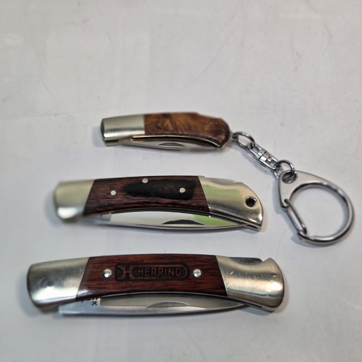 ヴィンテージ フォールディングナイフ「BUCK USA」「 IC.CUT 日本製」「HIRO 日本製」3本セット 未使用近い A711_画像3