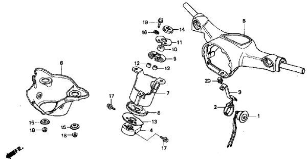 旧 C90 DX フロント トップカバー エンブレム 3点 C50 デラックス 純正 C70 ホンダ HA02 スーパーカブ 角 スピードナット AA01 丸　/gbj.3s_画像4