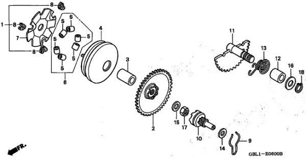 AF35 ZX への字 トルクカム + シール + Oリング 5点セット (3ピンタイプ) G' ジャイロ TA01 TD01 オイルシールTA02 クレアカム /_画像4