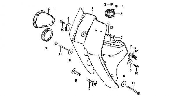 C50 純正 レッグシールド キャップ NH362R 2点 スーパーカブ 新品 CUB フロントカバー 右側 cub AA01 リトルカブ C70 C90 DX CM / zf/zq_画像2