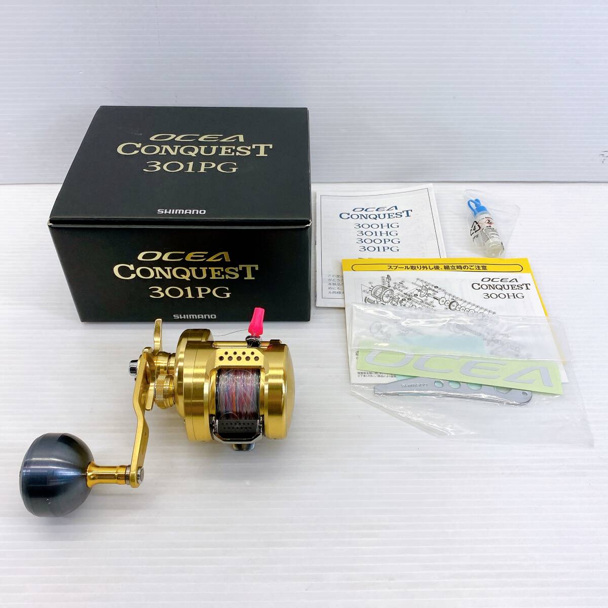 ■ シマノ 16 オシア コンクエスト 301PG ベイト リール 夢屋 パワーハンドルノブ OCEA CONQUEST SHIMANO ■_画像1