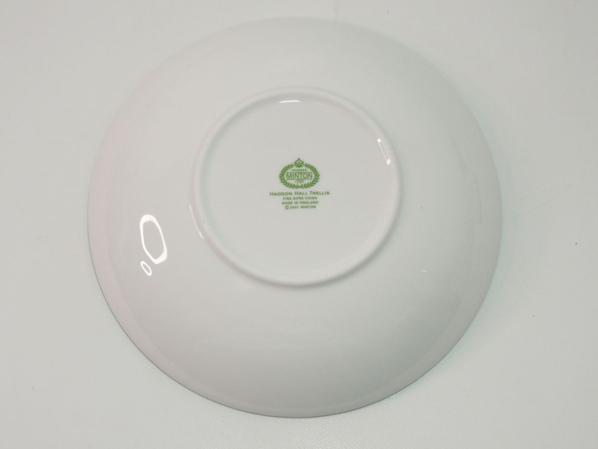 未使用 ミントン 50th anniversary ハドンホール ブルー マグカップペア + ハドンホール トレリス 皿(16.5cmプレート) マグカップペア_画像8