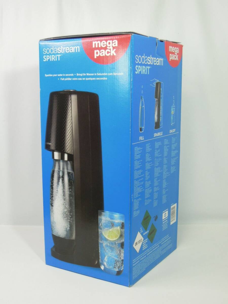 未使用に近い sodastream ソーダストリーム Spirit スピリット スターターキット ブラック マシン本体 60Lガス_画像10