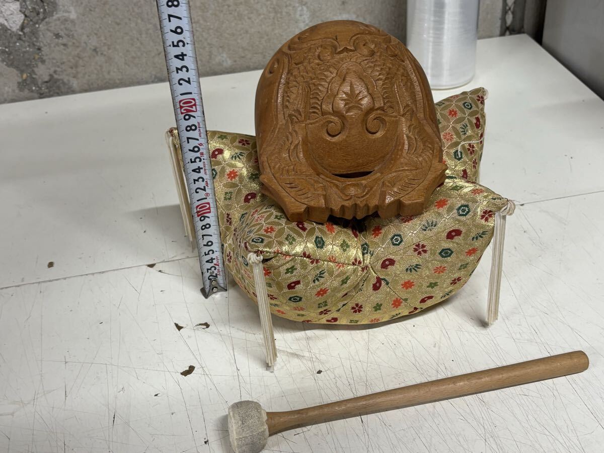 木魚 座布団 バチセット　 仏具 木製 送料無料_画像2