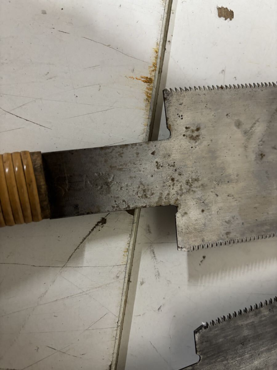 鋸 宮野鉄之助　 両刃鋸 のこぎり ノコギリ 大工道具 古道具　送料無料_画像9