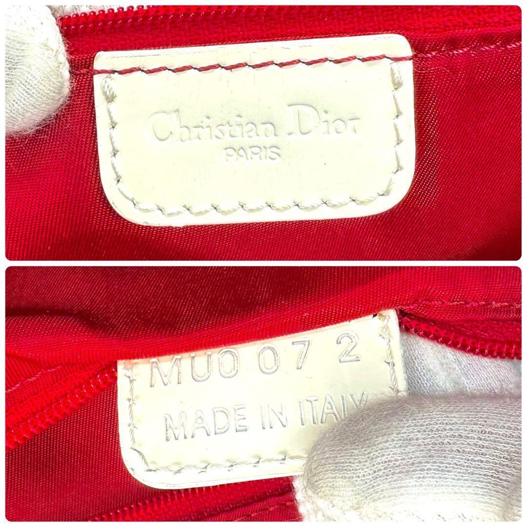 【美品】Christian Dior クリスチャンディオール トートバッグ レッド キャンバス トロッター ナンバー レディース ビジネス オブリーク_画像9