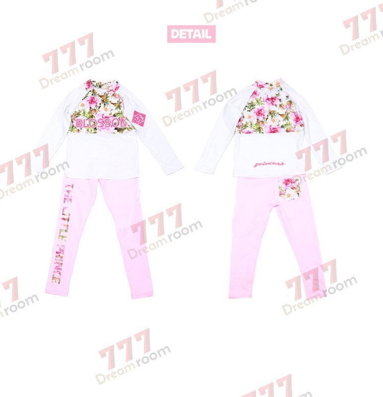 ラッシュガード 水著 上下セットアップ ホワイト【4XL】135-150cm 子供服 女の子 レギンス 長袖 ズボン 日よけ ビキニ 海 プール swi-114