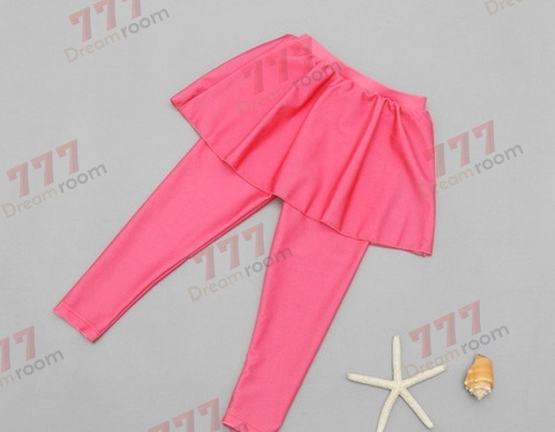 ラッシュガード 水著 上下セットアップ ピンク【3XL】125-135cm 子供服 女の子 レギンス 長(zhǎng)袖 ズボン 日よけ ビキニ 海 プール swi-108
