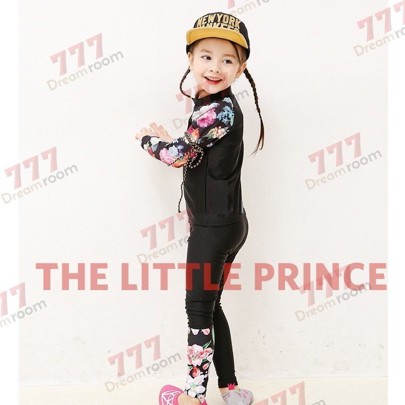ラッシュガード 水著 上下セットアップ ブラック【2XL】115-125cm 子供服 男女 レギンス 長(zhǎng)袖 ズボン 日よけ ビキニ 海 プール swi-113