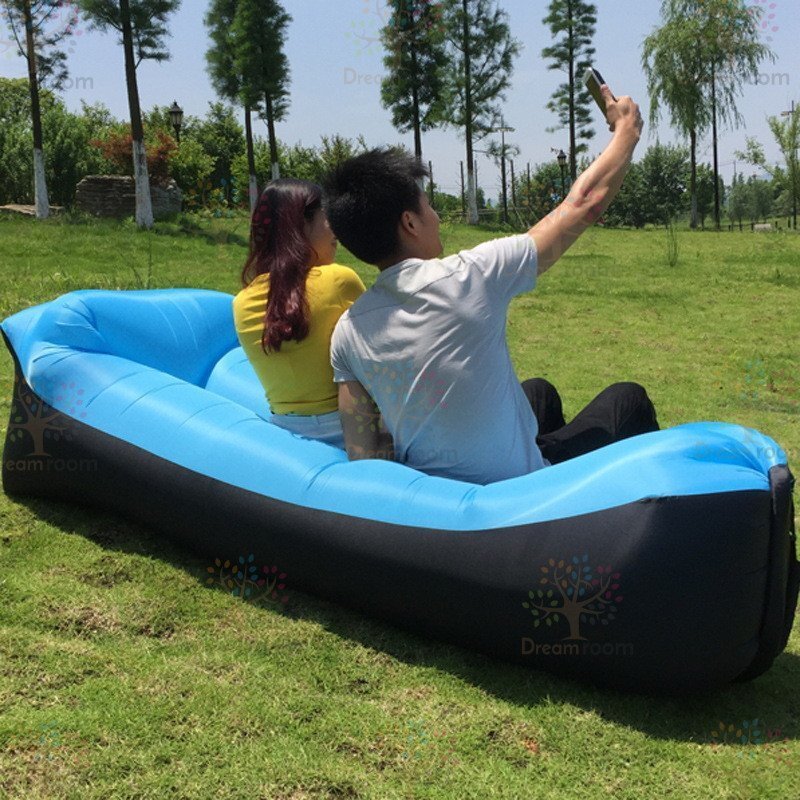 耐荷重200kg インフレータブル エアーソファー【パープル】エアーベッド ガーデンソファー ポータブルエア キャンプ 空気 海 公園