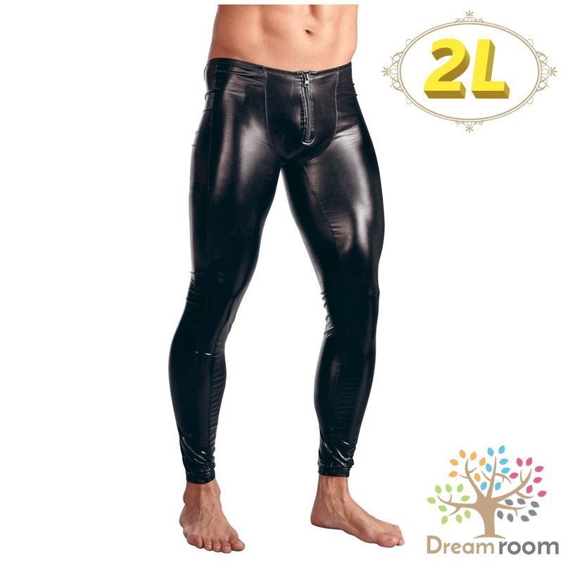 men's レザー パンツ ボディースーツ 【2L】 メンズ ハード ロック マッチョ インナー ボトム ズボン 男性 コスプレ レオタード M-078