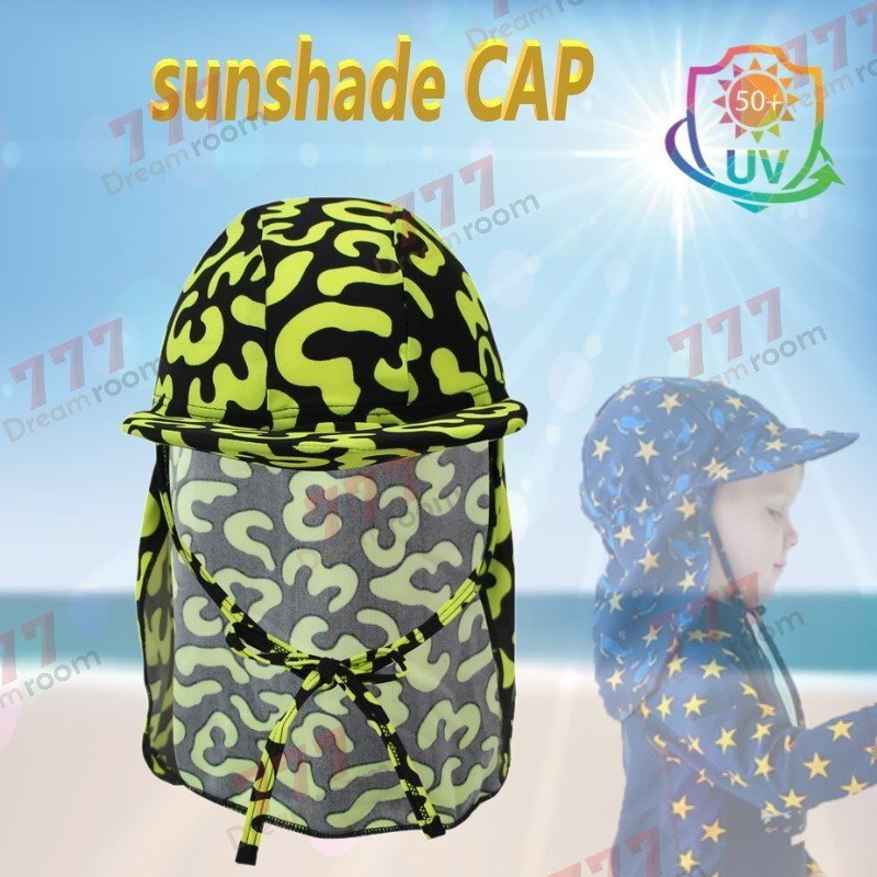 kids UPF50+ затеняющий экран, шторки от солнца купальная шапочка UV cut [14] шляпа выгоревший на солнце участок предотвращение навес морская вода . парк tsuba заслонка .. шнур имеется 