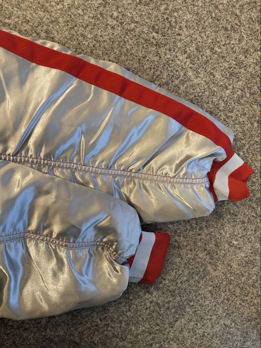 MIZUNO 中国製 O 希少 スカジャン ブルゾン アウター 赤 レッド goichiko 刺繍ワッペン トップス 防寒 激レア 美品 古着 USED ユーズドの画像6