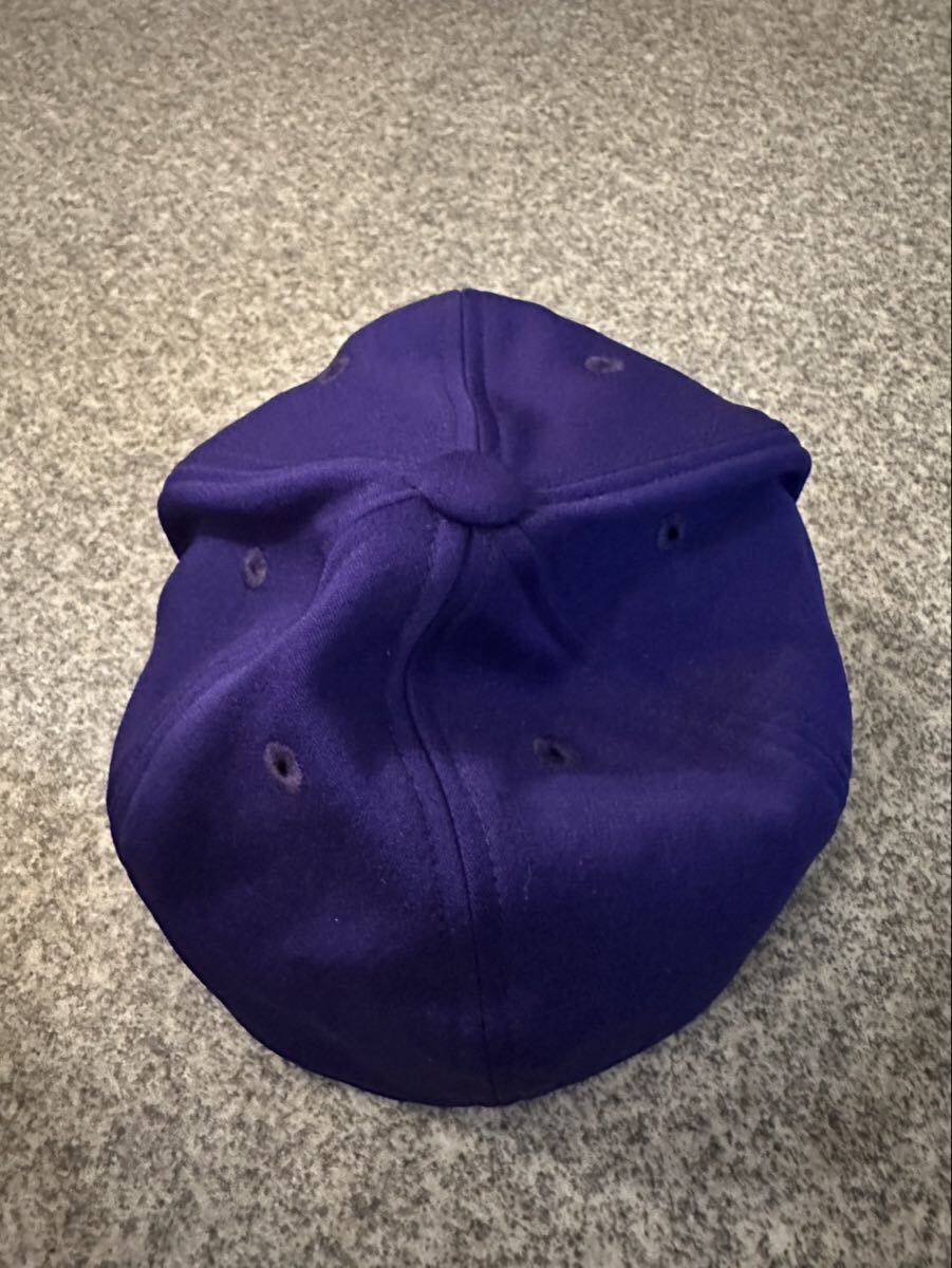 MIZUNO 00s 90s M キャップ 帽子 ベースボールキャップ ミズノ 紫 パープル ロゴ刺繍 ポリエステル 刺繍 vintage 古着 USED ユーズド _画像3