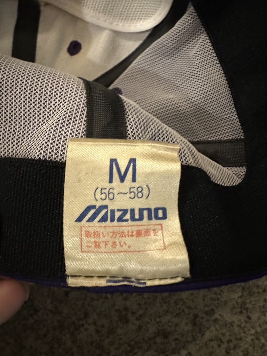 MIZUNO 00s 90s M キャップ 帽子 ベースボールキャップ ミズノ 紫 パープル ロゴ刺繍 ポリエステル 刺繍 vintage 古着 USED ユーズド _画像5