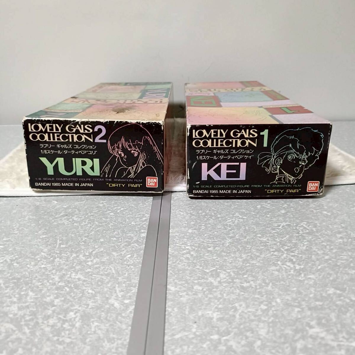 ダーティペア YURI & KEI 1/6 ソフビフィギュア 1985年 当時物 2体セット バンダイ LOVELY GALS COLLECTION【0261】_画像6