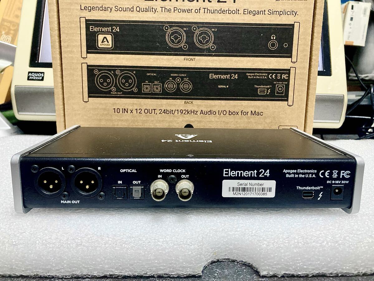 ジャンク Apogee ELEMENT24 オーディオインターフェース: rme antelope avid forcusrite arturia lynx zoom behringer m-audio 競合品