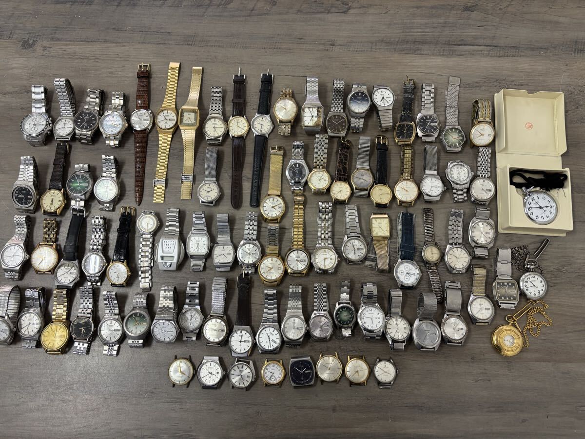 1円〜全てSEIKOメンズ時計　84点　 SEIKO セイコー　 自動巻き 手巻き クオーツ　モデルいろいろ　動作未確認品　良品〜ジャンク　送料無料