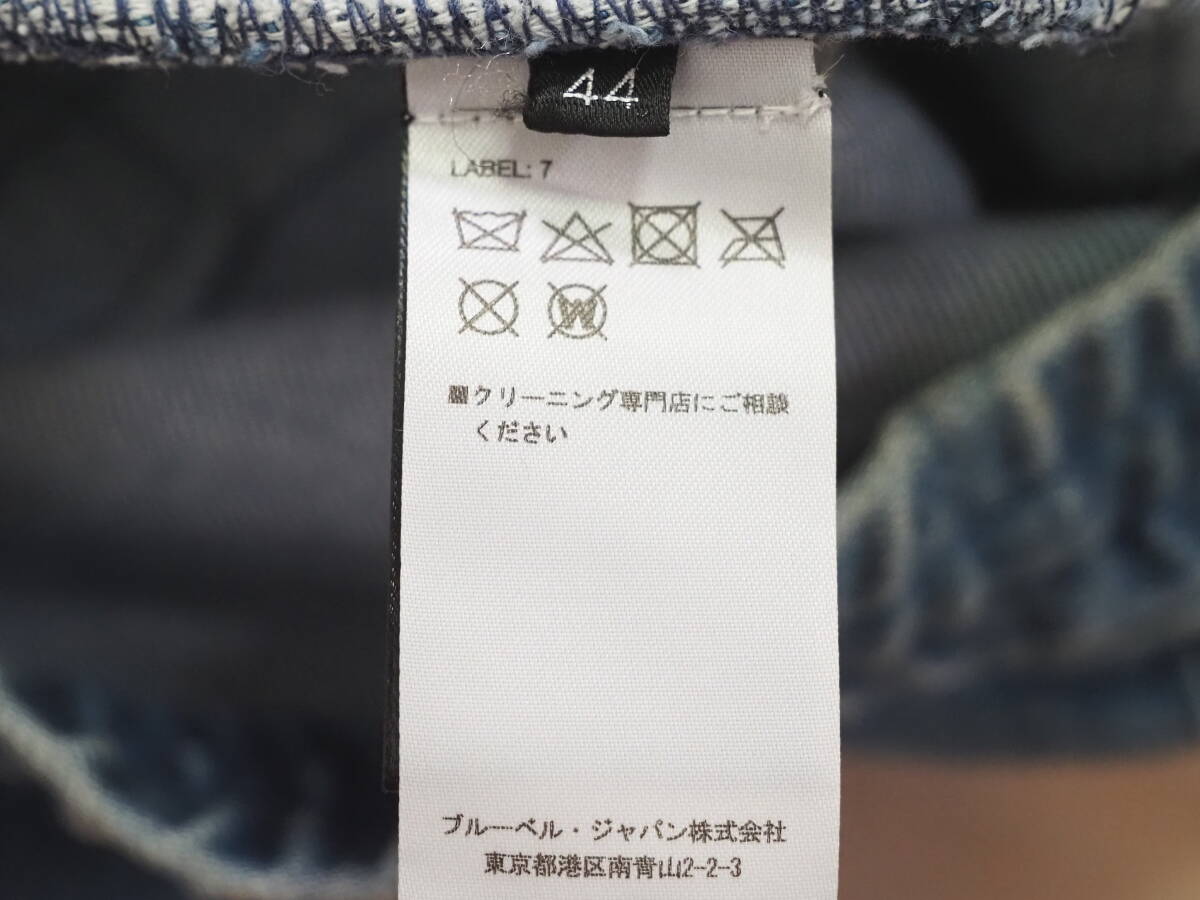 BALMAIN バルマン 蛇腹バイカーデニムパンツ44青 日本製 オリヴィエ・ルスタン_画像4